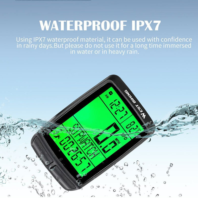 Wireless Stopwatch Bicycle Computer Cycling Odometer Bike Speedometer