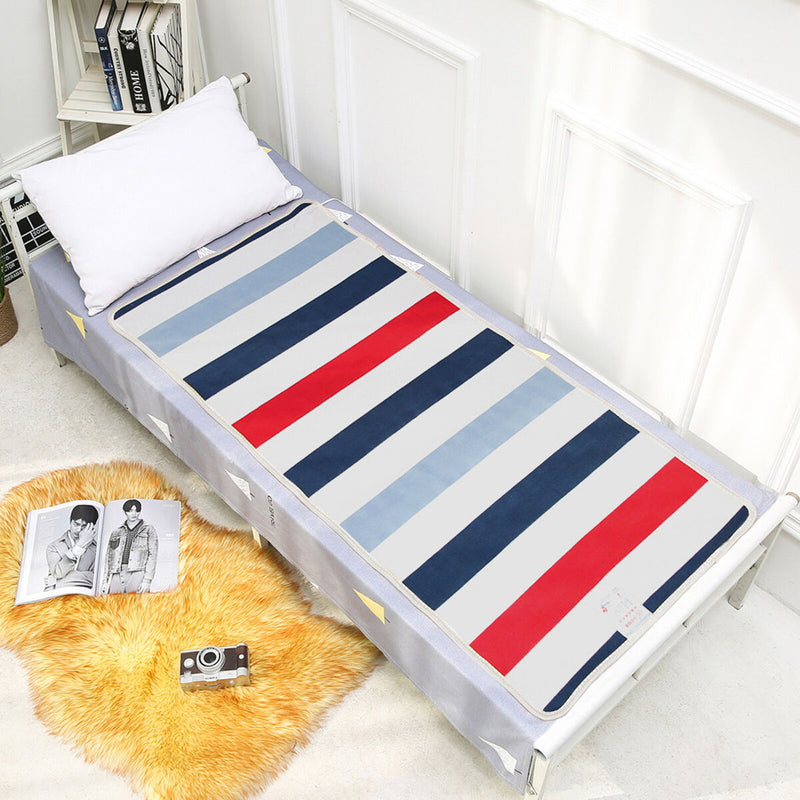 Fleece Electric Sheet Temperature Control Striped Electric Mattress for Winter