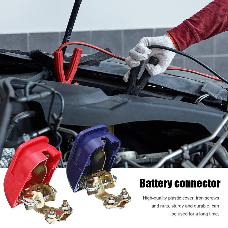 2pcs Quick Release Motorbike Battery Connector Car Terminal Clamp Cable Fix Clip