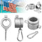 2* Alloy Metal Flag Pole Flagpole Rotating Rings Clip B4E2 Grommet Anti I7J Y8L9