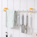 2pcs Adhesive Shower Curtain Rod Bracket Nail-Free Towel Pole Holder Supports