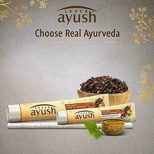 Lever Ayush Anti cavity clove oil Toothpaste for strong Teeth Healthy gums 70g