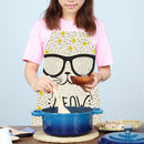 Kitchen Linen Apron Cat in Glasses Print Home Restaurant Cooking Baking Bib