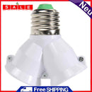 2 in 1 E27 Lamp Socket Splitter Adapter Light Double Y Bulb Base Stand Holder