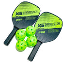 2pcs Pickle Paddles Rackets + 4 Balls Kits Portable Lightweight Sports Racquet