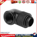 G1/4 Thread 90 Degree Fitting Adapter Rotary Water Cooled Connector(Black) Newly