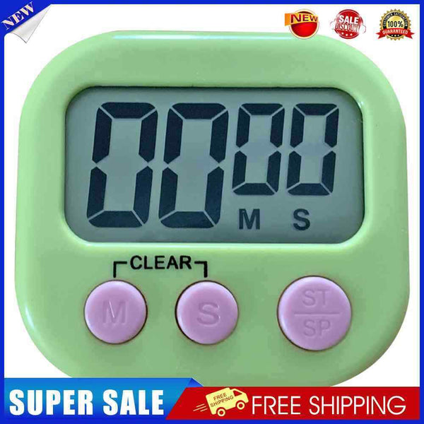 5pcs LCD Digital Timer Magnetic Kitchen Countdown Alarm Clock (Green)