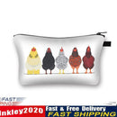 Women Polyester Chicken Print Makeup Bag Small Zipper Cosmetic Handbag Newly