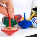 Wood Gyro Kids Toys Relief Stress Desktop Spinning Top Toys Gifts (Circle) Newly