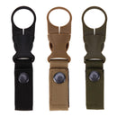 Portable Outdoor Hiking Nylon Webbing Bottle Holder Buckle Clip (Black)