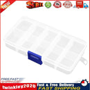 10 Grids Compartments Plastic Transparent Organizer Diamond Storage Box Newly