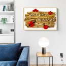 Welcome Friends 5D DIY Full Round Diamond Painting Home Decor Hanging Picture