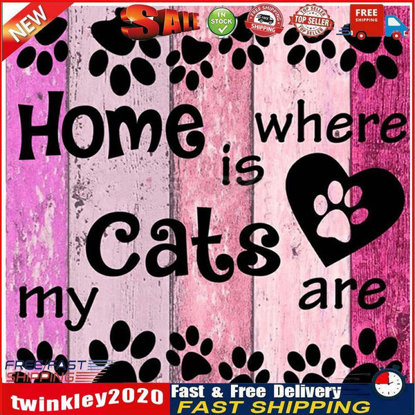 DIY 5D Diamond Painting Cats Cross Stitch Full Drill Set Embroidery Craft Newly