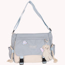 Harajuku Crossbody Bags Pendant Handbags for Women Zipper Pocket for Work Sports