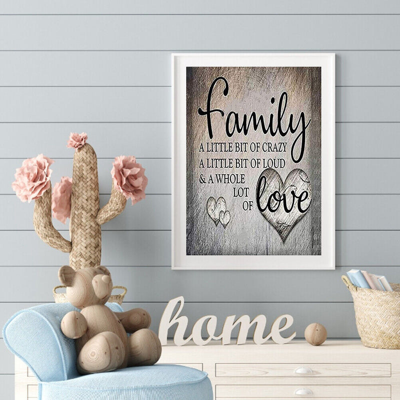 Full Cross Stitch 11CT Family Love Counted Embroidery DIY Home Decoration Gifts