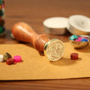 Retro Envelope Card Plant Patterns Seal Wax Stamp DIY Customs Supply (F286)