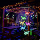 Solar Powered Dog Light Wind Chimes Lamp Color Changing Home Garden Yard Decor