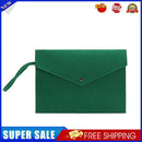 Women Felt Solid Color Envelop Bag Large Capacity Clutch Bags (Green)