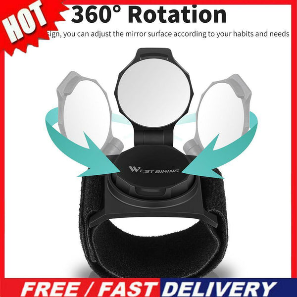 WEST BIKING Bike Bicycle Wrist Rearview Rear View Mirror Cycling Accessory #F8s