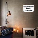 Retro Farm Fresh Eggs Metal Plate Painting for Bar Pub Tin Plaque Wall Sign