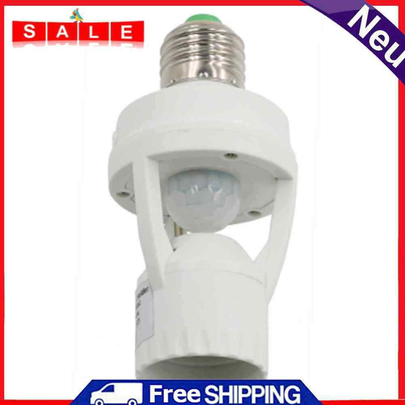 110-240V Socket E27 Converter Lamp Base Light Bulb Switch with PIR Motion Sensor