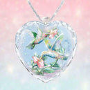 Ornaments Fashion Accessories Hummingbird Flower Bird Necklace Crystal Pendant