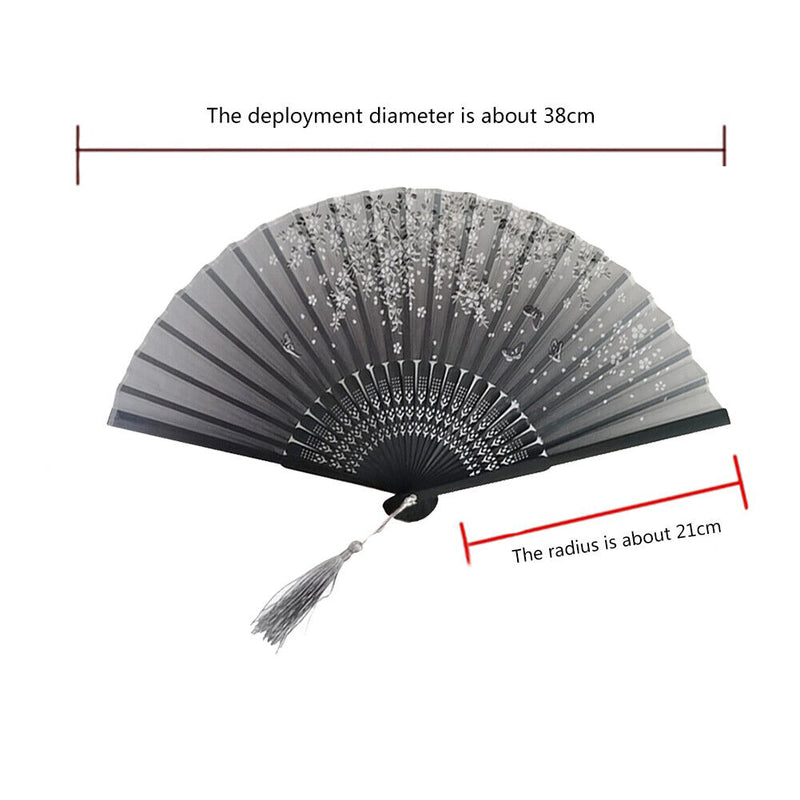 #A Chinese Style Folding Bamboo Fan Classical Dance Hand Fans Props Ornaments