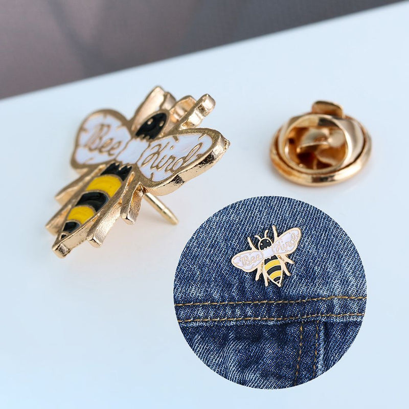 Women Men Lapel Pin Brooch Fashion Cute Enamel Pins Honey Animal Badge Bee