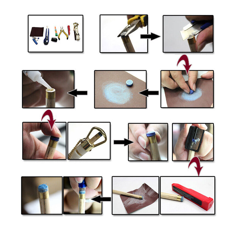 50pcs 13mm Billiard Pool Cue Tips Hardness in M Cue Stick Accessories Newly