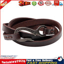 Men Women Wrap Braided Wristband Cuff Punk Leather Bracelet Bangle (Brown) Newly