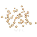 100pcs Mix Size Wood Plum Blossoms Flower Button DIY Sewing Scrapbook Decor
