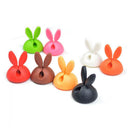 4pcs Cute Tidy Desk USB Charger Rabbit Cable Clips Wire Lead Holder Organiser