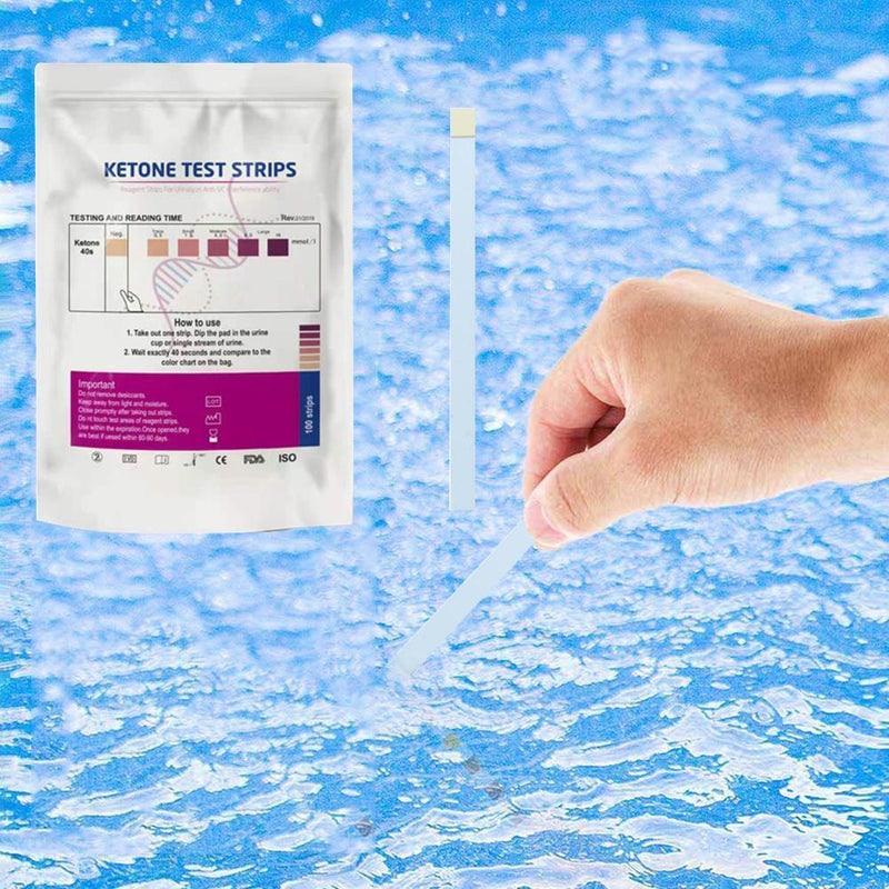 100pcs Ketone Reagent Strip Urine Urinalysis Swimming Pool Tester Paper