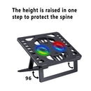 Multifunction Adjustable RGB Laptop Holder Dual Fan Phone Holder Cooling St