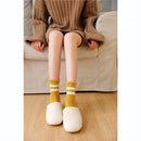 Winter Warm Plush Soft Stripe Sox Sleep Bed Sock Coral velvet socks Candy Color