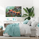 Oil Paint by Numbers Cute Fox Canvas Artwork Living Room Picture Home Decoration