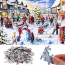 Decor Education Brain Paper Jigsaw Christmas  Puzzle Xmas Cities Puzzle Game