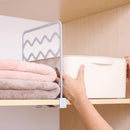 Creative Wardrobe Cabinet Partition Desktop Divider Storage Shelf (Grey) Newly