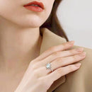 Anti Stress Rings Adjustable Opening Rotatable Jewelry Sun Flower (White) Newly