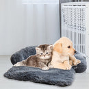 Pet Dog Bed Cat House Winter Warm Sleeping Mat Sofa Cushion (Dark Grey M)