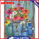 Full Embroidery Flower Pattern DIY 11CT Stamped Canvas Needlework Set Home Decor