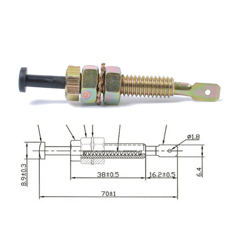 Universal Car Door Jamb Trunk Hood Pin Switch Adjustable Length (4pcs) Newly