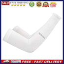 Unisex Cooling Arm Sleeves Cycling Running Sport Sunscreen Arm Cuff (White)