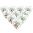 5PS Clear Plastic Craft Ball Hearts Shape Baubles For Christmas Wedding X7T5
