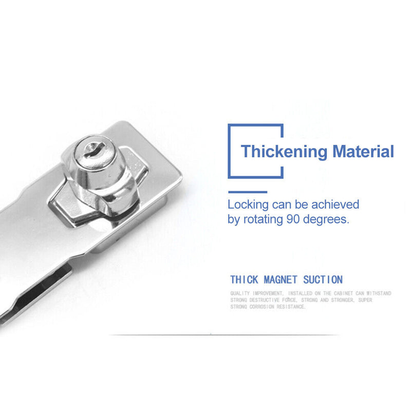 Punch-Free Drawer Lock Anti-Theft Home Office Stainless Steel Cabinet Door Lo