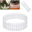 Courtyard Garden Guardrail Decorative Barrier White PVC Christmas Tree Fence