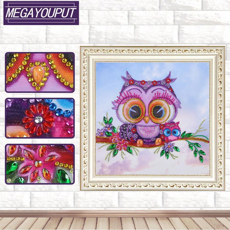 5D DIY Special-shaped Diamond Painting Cross Stitch Kit (Cute Cat-YX8068)