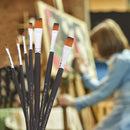9pcs Nylon Hair Watercolor Oil Acrylic Painting Brushes Pens DIY Art Tools