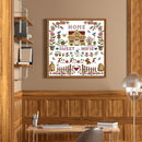 Partial Cross Stitch 14CT Cotton Thread DIY Sweet Home Printed Embroidery