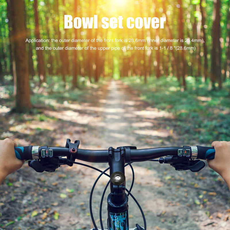 Bicycle Headset Stem Top Cap Carbon Fiber Mountain Bike Headset Top Cover B